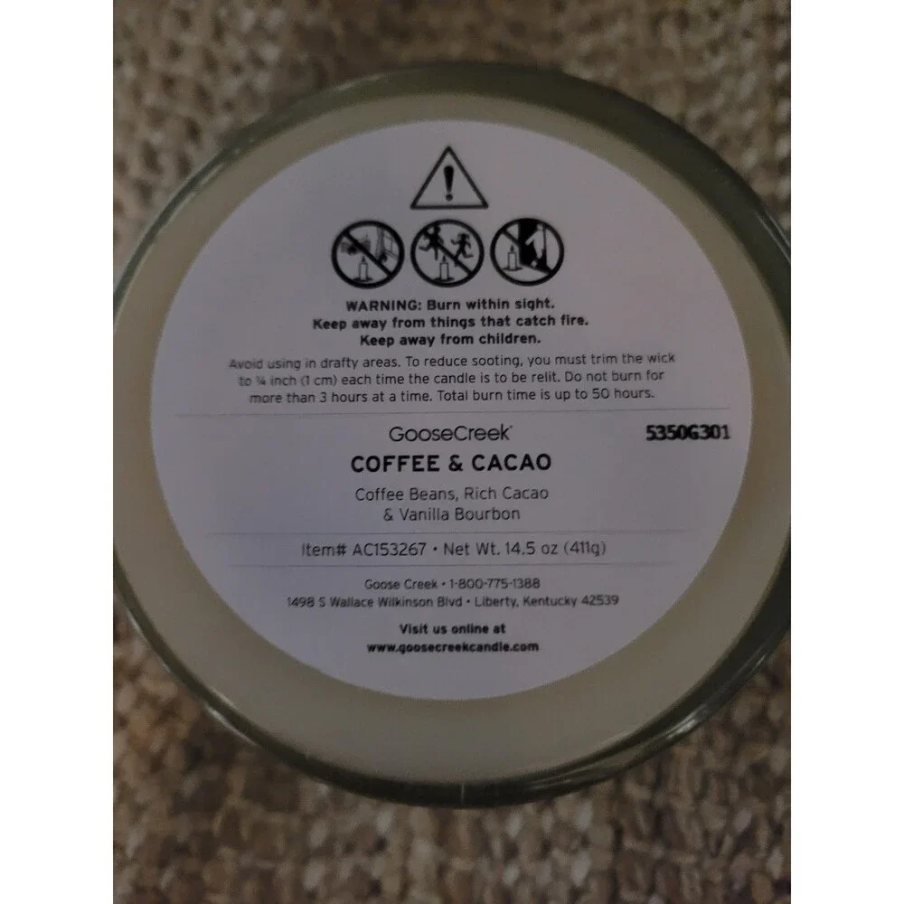 Goose Creek Coffee + Cacao Comfort & Care 14.5 oz 3-wick Candle
